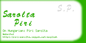 sarolta piri business card